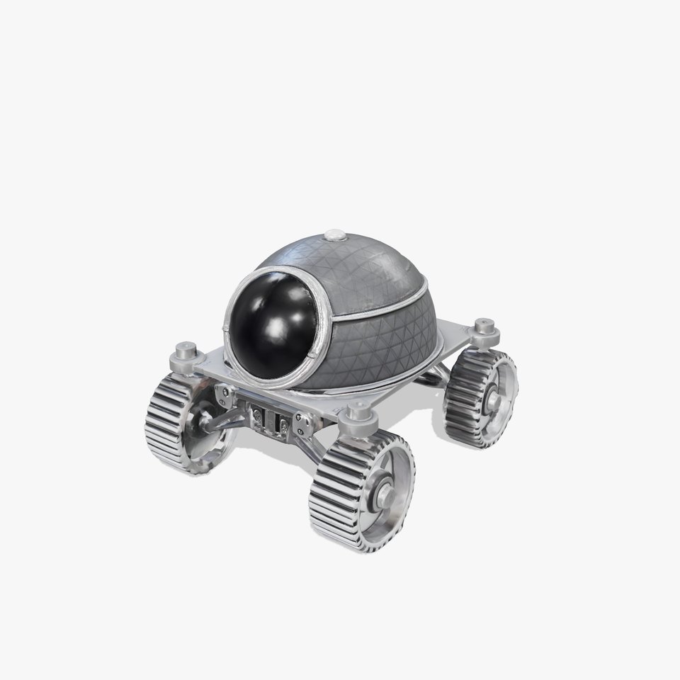 Lunar Rover Pyramid Titanium Cabin 3D Model